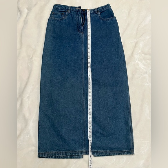 Rafaella Blue Denim Long Skirt Sz 8 - Picture 2 of 8